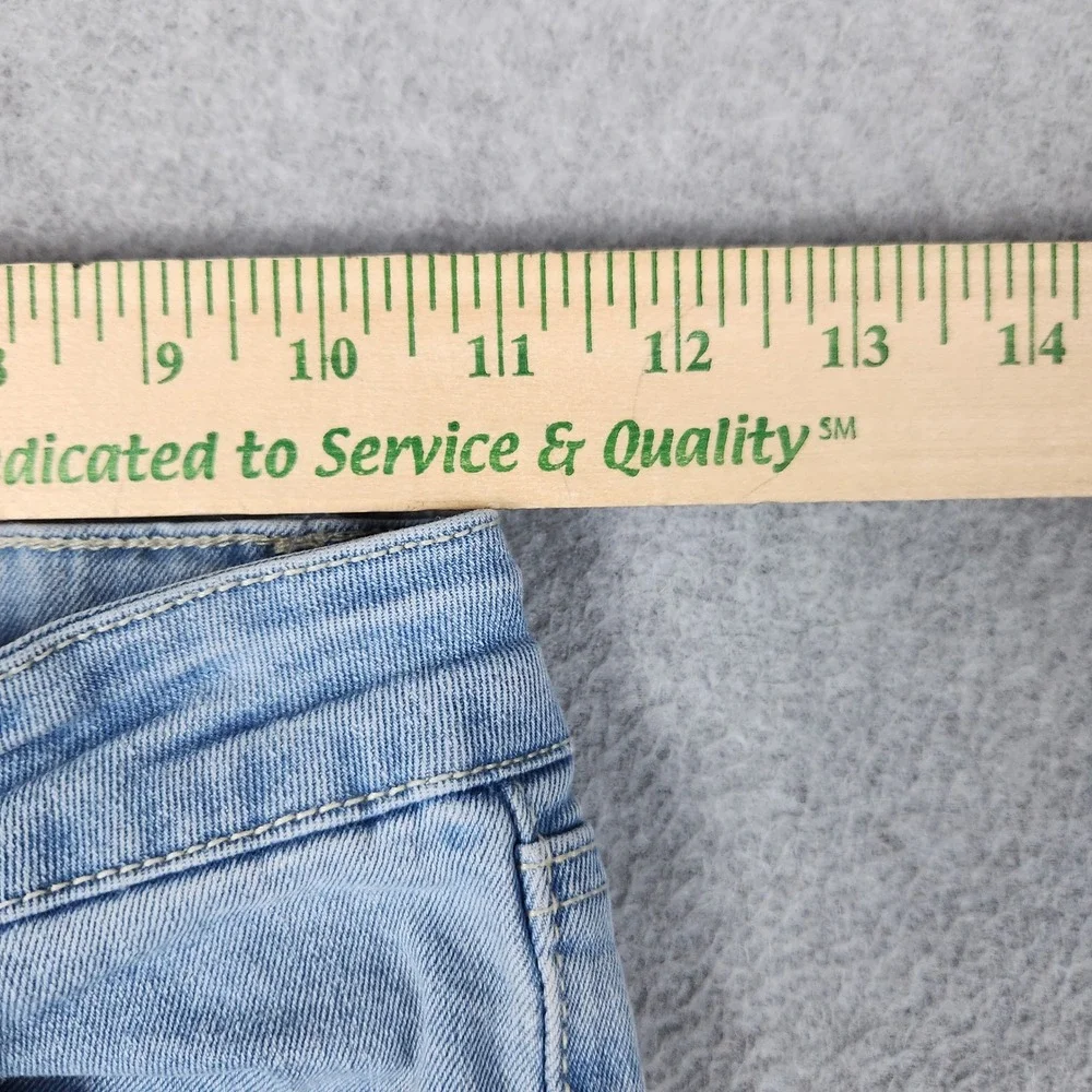 1st Kiss Jeans Girls W22 Blue Denim Flare Distressed Y2K Boho Streetwear Grunge